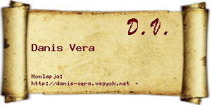 Danis Vera névjegykártya